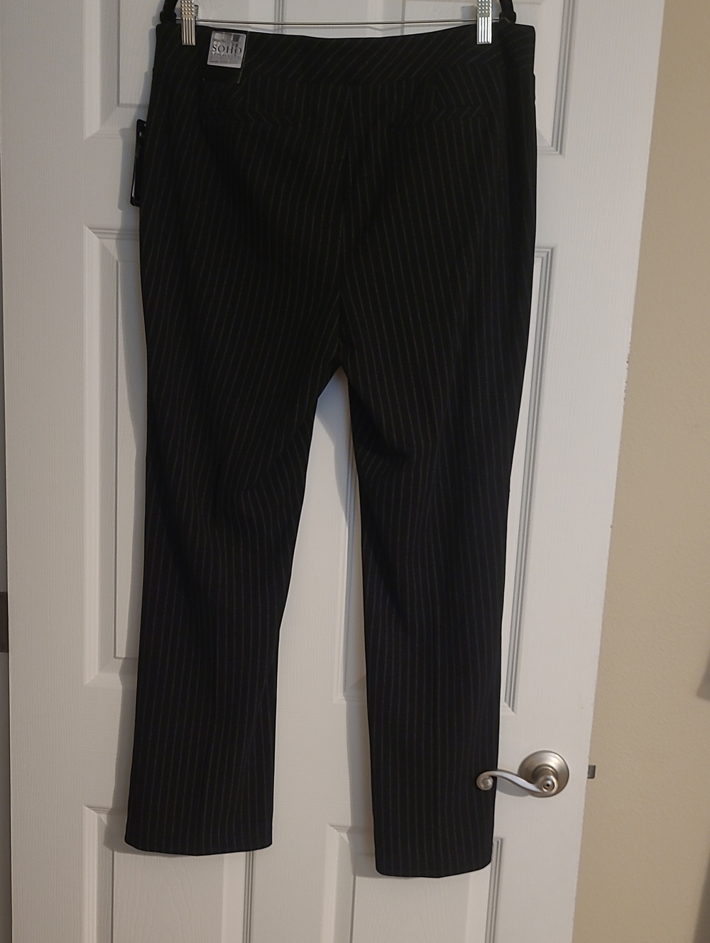 Soho Apparel Ltd. Black Pinstripe Pants - Picture 4 of 5
